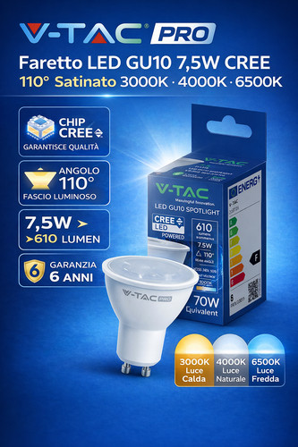 Tac pro faretto led - pro, gu10