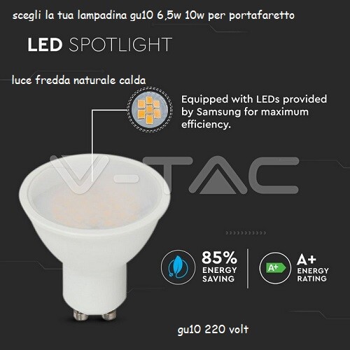 Lampadina led gu10 tac - led, v-tac