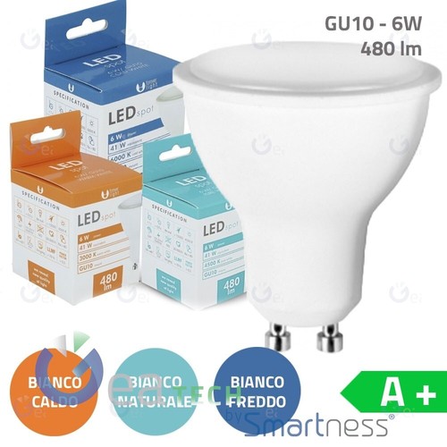 Lampadine led gu10 480lm - led, 6w