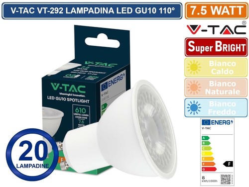 20pz 292 lampadina faretto - vt-292,